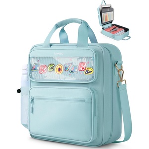 image:imageZipper Binder 3 Ring with Ita Window 3 Inch DRing Binder with Zipper and Strap Fits 14 Laptop 600 Sheets Capacity 3in1 ShoulderBackpackHandle Binder Bag for School Office Commute BlackBlue