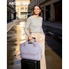 image:imageArcoyard Rolling Laptop Bag Women Rolling Briefcase for Women for Work 17 Inch Computer Bag with Wheels Fashion Flap Laptop Bag With Wheels for Work Business TSA Friendly Design Light PurpleLight Purple