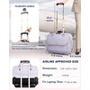 image:imageArcoyard Rolling Laptop Bag Women Rolling Briefcase for Women for Work 17 Inch Computer Bag with Wheels Fashion Flap Laptop Bag With Wheels for Work Business TSA Friendly Design Light PurpleLight Purple